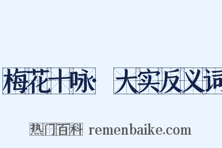 梅花十咏·大实反义词是什么意思的图片